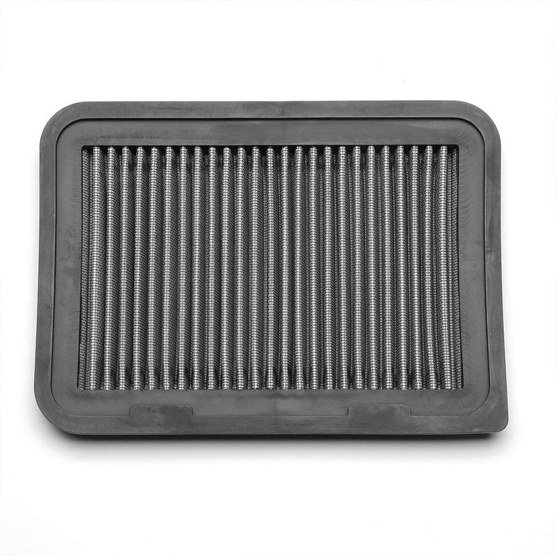 Silver High Flow Washable/Reusable Drop-In Panel Air Filter For 07-17 Yaris 1.5L-Performance-BuildFastCar