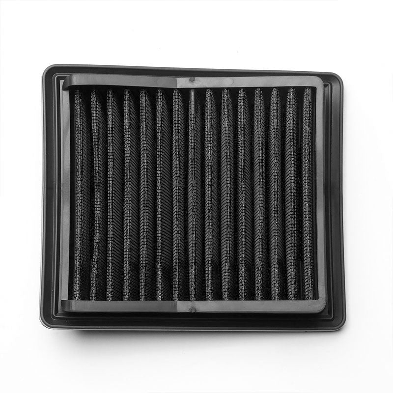 Black High Flow Washable/Reuse Airbox Drop-In Panel Air Filter For 07-08 FIT 1.5-Performance-BuildFastCar