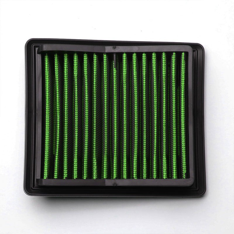 Green High Flow Washable/Reuse Airbox Drop-In Panel Air Filter For 07-08 FIT 1.5-Performance-BuildFastCar