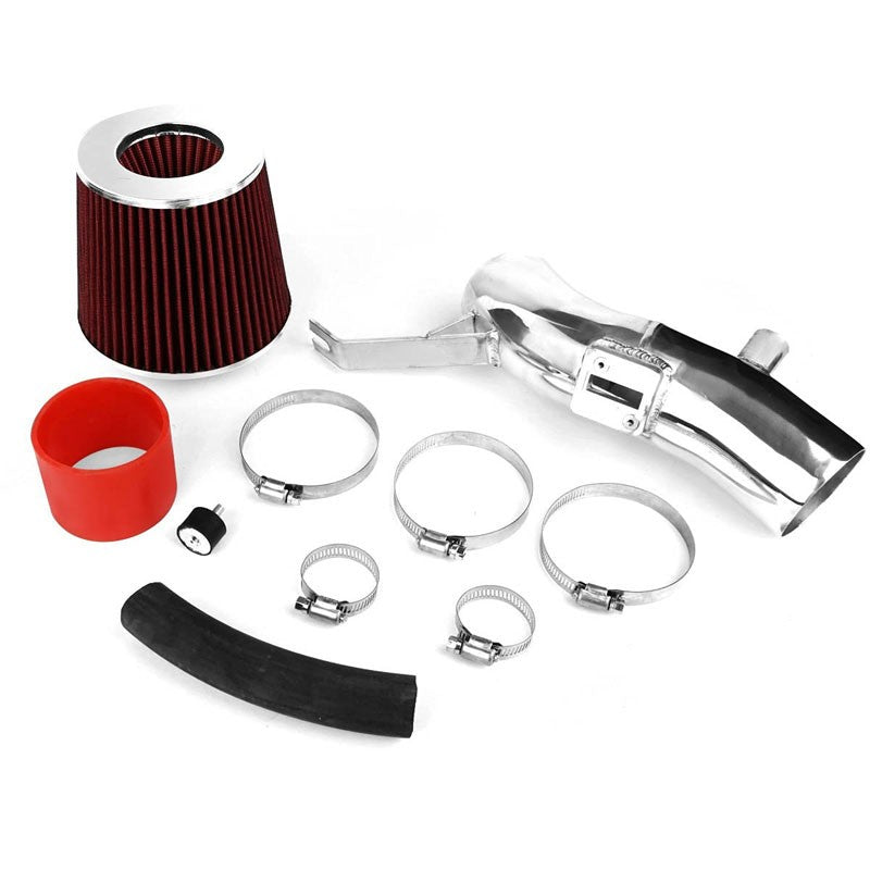 Shortram Air Intake Polish Pipe/Red Filter For Nissan 07-12 Altima L32A D32 V6-Performance-BuildFastCar