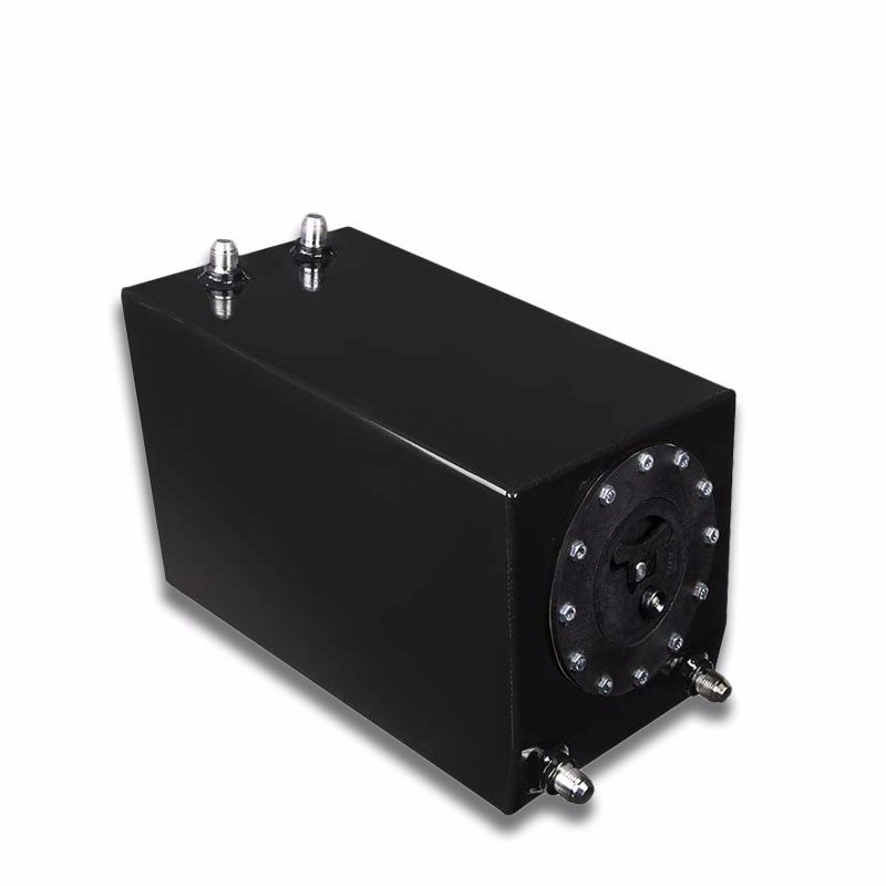 Black Aluminum 3 Gallon/11.4L Gas Fuel Cell Tank/Black Cap Door+Level Sender-Performance-BuildFastCar