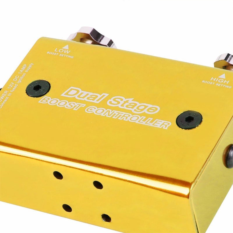 Gold Dual Stage Electronic Adjustable Pressure 1-30 PSI Turbo Charger Boost Control+Rocket Switch-Performance-BuildFastCar