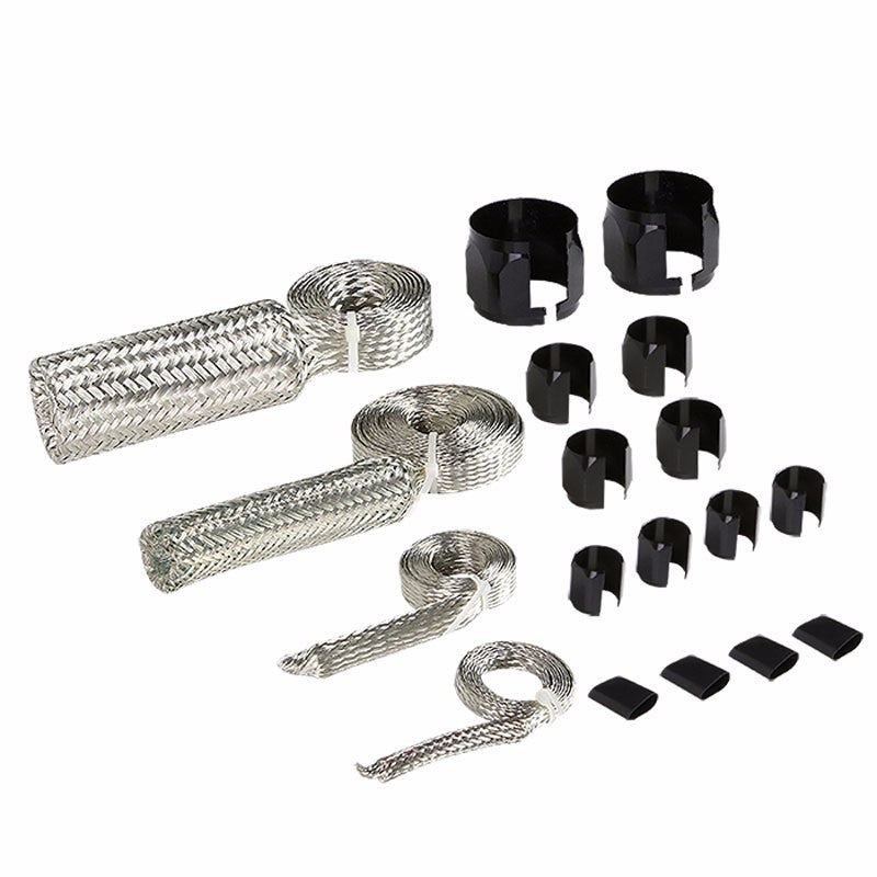 Stainless Steel Black Braided Hose Dress Up Kit Oil/Fuel/Vacuum/Radiator/Heater-Performance-BuildFastCar