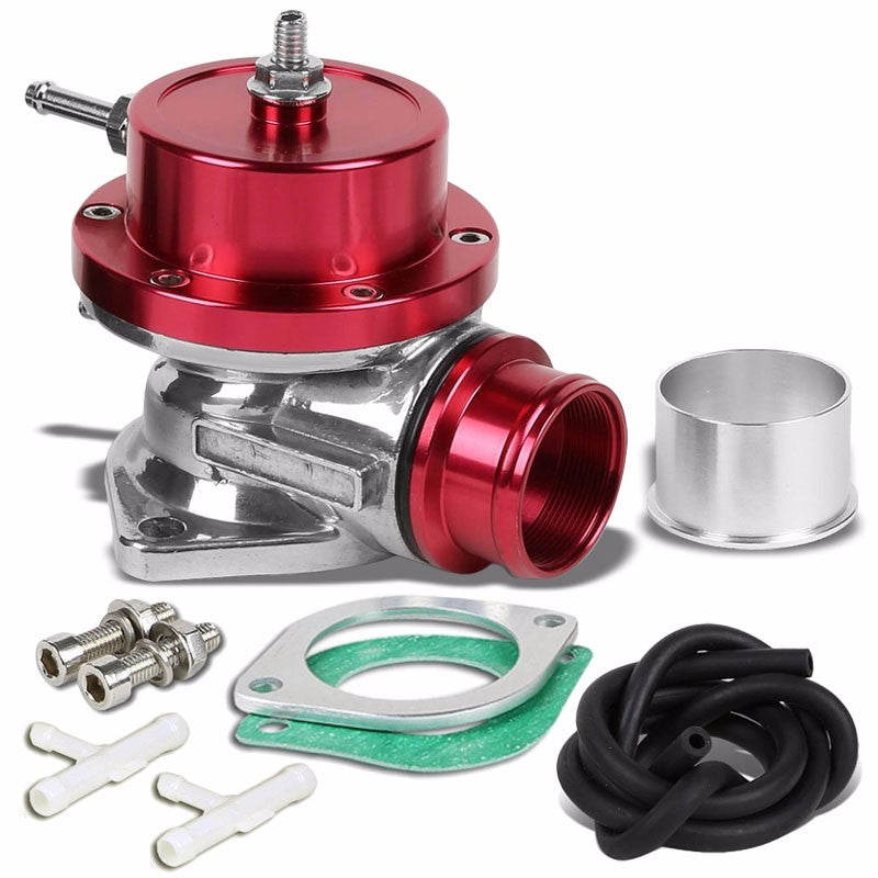 Red Type-S 2.5" Flange Billet Anodized 30PSI Turbo Aluminum BOV Blow Off Valve-Performance-BuildFastCar