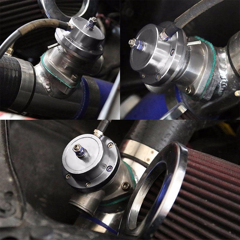 Silver Type-S 2.5" Inlet Billet Turbo/Turbocharge Aluminum BOV Blow Off Valve-Performance-BuildFastCar