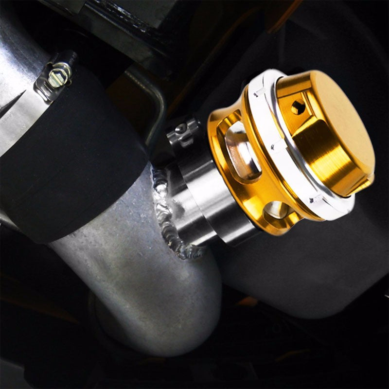 Gold 50MM 35PSI Boost V-Band Turbo/Turbocharger Blow Off Valve BOV Spring+Flange-Performance-BuildFastCar