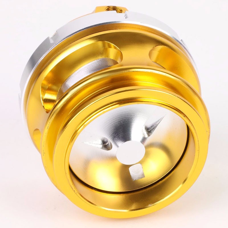 Gold 50MM 35PSI Boost V-Band Turbo/Turbocharger Blow Off Valve BOV Spring+Flange-Performance-BuildFastCar