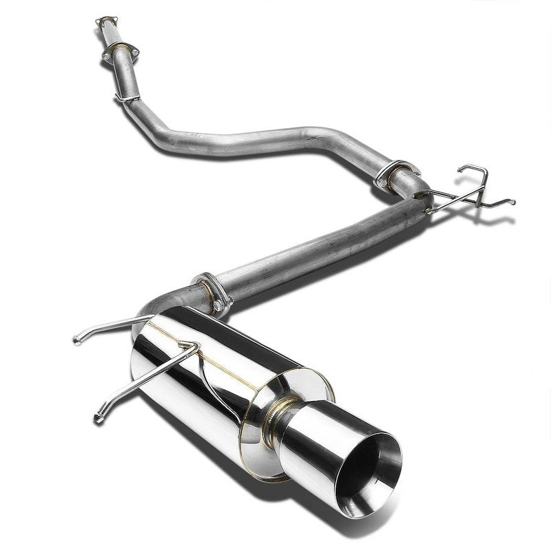 4" Roll Muffler Tip Exhaust Catback System For 90-93 Acura Integra 1.7L/1.8L-Performance-BuildFastCar