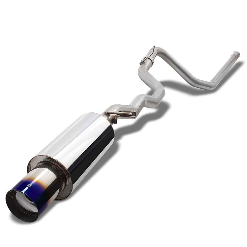 4" Round Burnt Muffler Tip Exhaust Catback System For 96-05 Cavalier 2.2L/2.4L-Performance-BuildFastCar