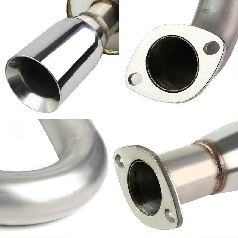 3.5" Roll Muffler Tip Exhaust Catback System For 05-10 Chevrolet Cobalt 2.2L-Performance-BuildFastCar