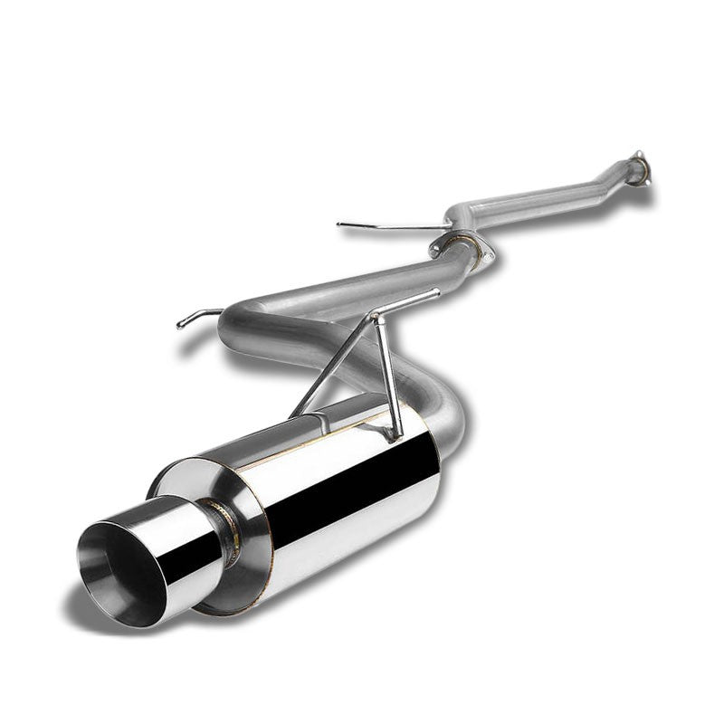 4" Slant Roll Muffler Tip Exhaust Catback System For 03-07 Accord CM7/CM8 2.4L-Performance-BuildFastCar