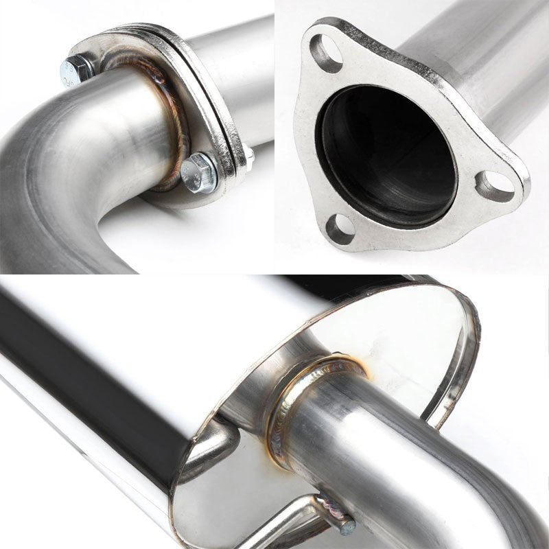 4" Muffler Tip Exhaust Catback System For 88-91 Civic ED3/ED4 Sedan 1.5L/1.6L-Performance-BuildFastCar
