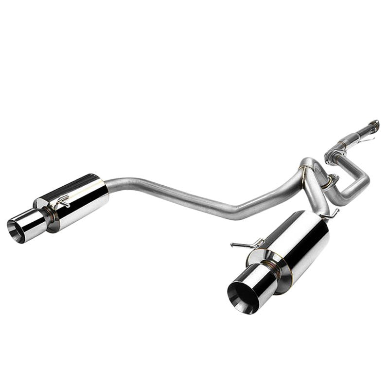 4" Dual Roll Muffler Tip Exhaust Catback System For 03-06 Tiburon Coupe 2-Door-Performance-BuildFastCar
