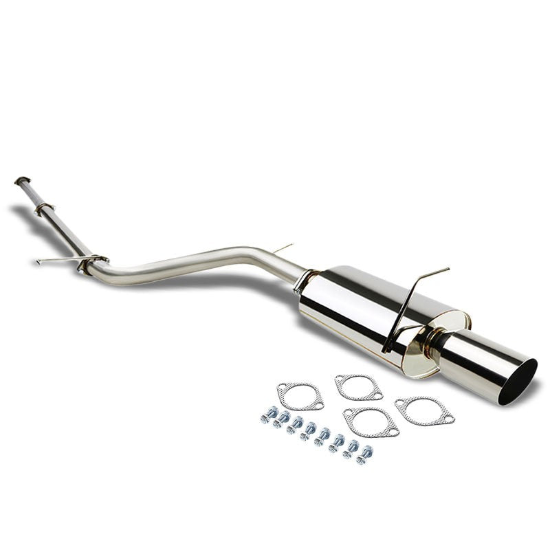 4" Slant Muffler Tip Exhaust Catback System For 06-09 Mitsubishi Eclipse 4G GS-Performance-BuildFastCar