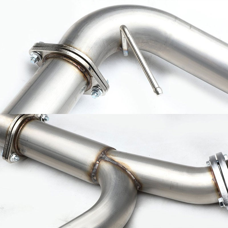 3" Quad Slant Muffler Tip Exhaust Catback System For 15-17 Subaru WRX 2.0L H4-Performance-BuildFastCar