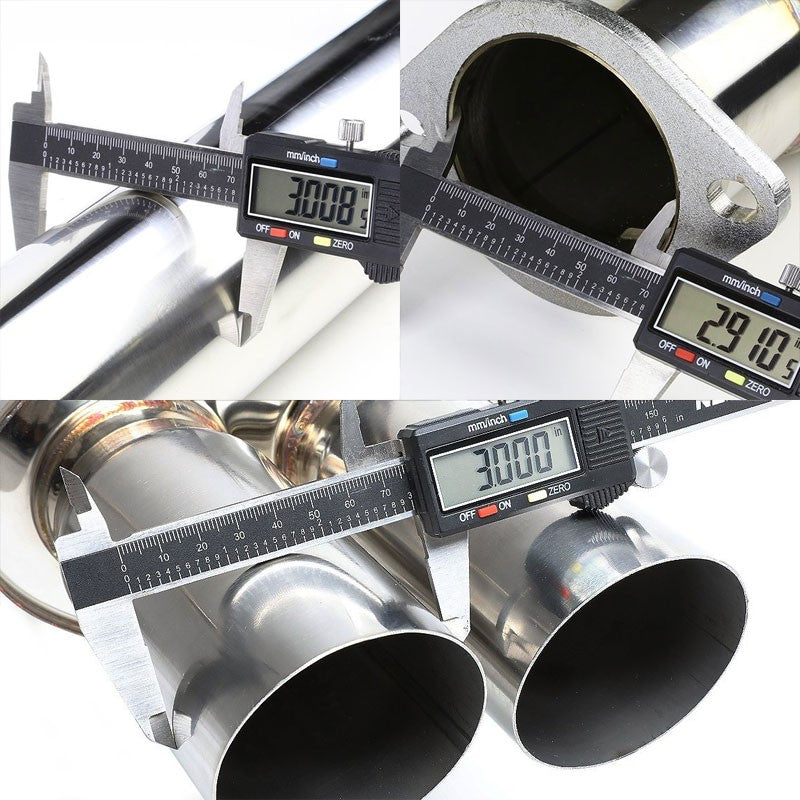 3" Quad Slant Muffler Tip Exhaust Catback System For 15-17 Subaru WRX 2.0L H4-Performance-BuildFastCar