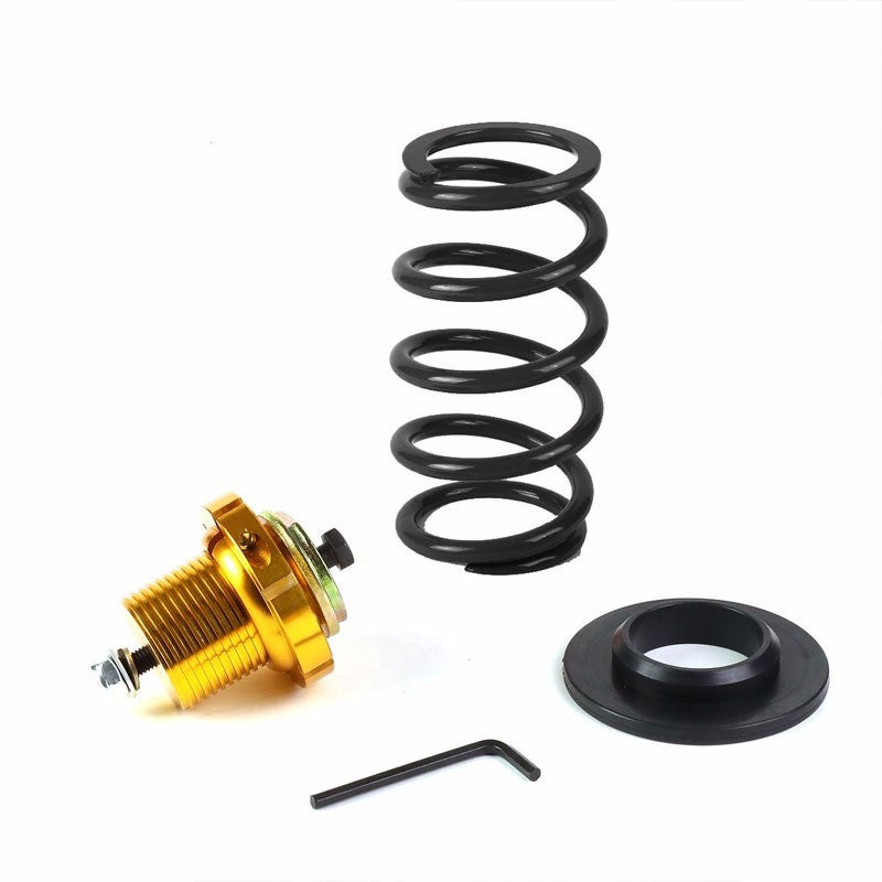 Front/Rear 1"-4" Adjust Black Suspension Lowering Spring+Perch For 06-11 Civic-Suspension-BuildFastCar
