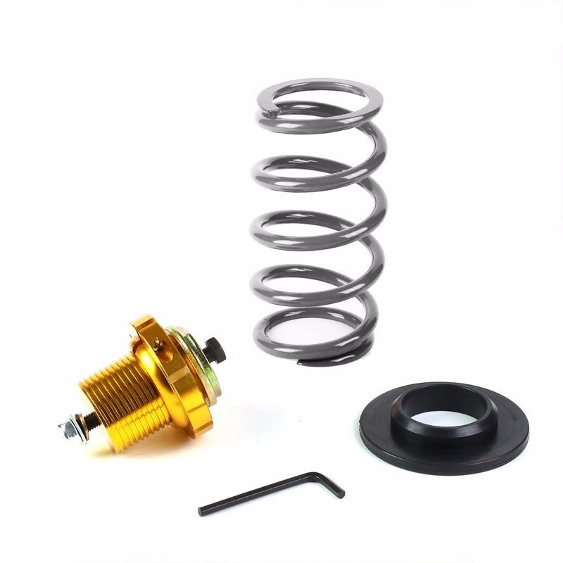 Front/Rear 1"-4" Adjust Silver Suspension Lowering Spring+Perch For 06-11 Civic-Suspension-BuildFastCar