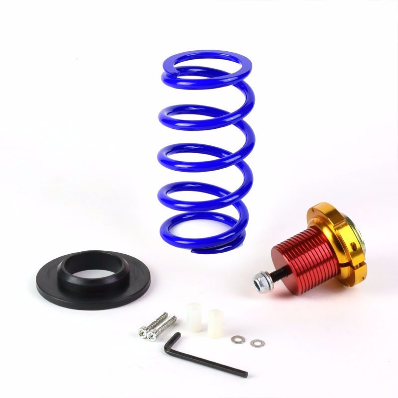 Front/Rear 1"-4" Adjust Blue Suspension Lowering Spring+Perch For 12-15 Civic-Suspension-BuildFastCar