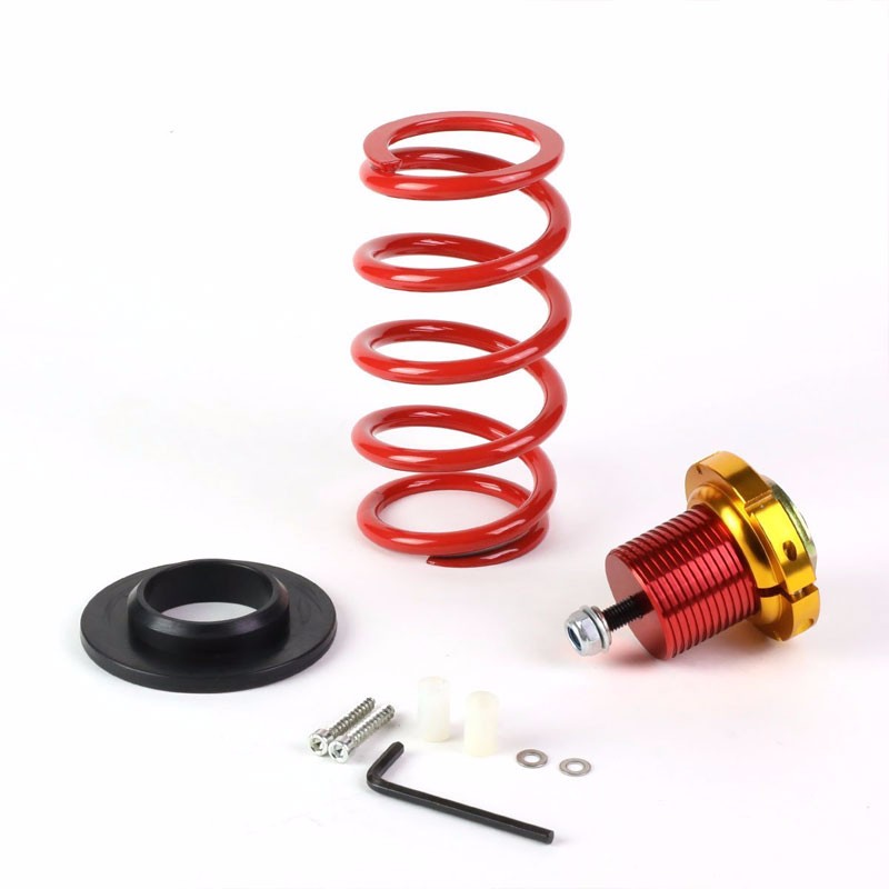 Front/Rear 1"-4" Adjust Red Suspension Lowering Spring+Perch For 12-15 Civic-Suspension-BuildFastCar