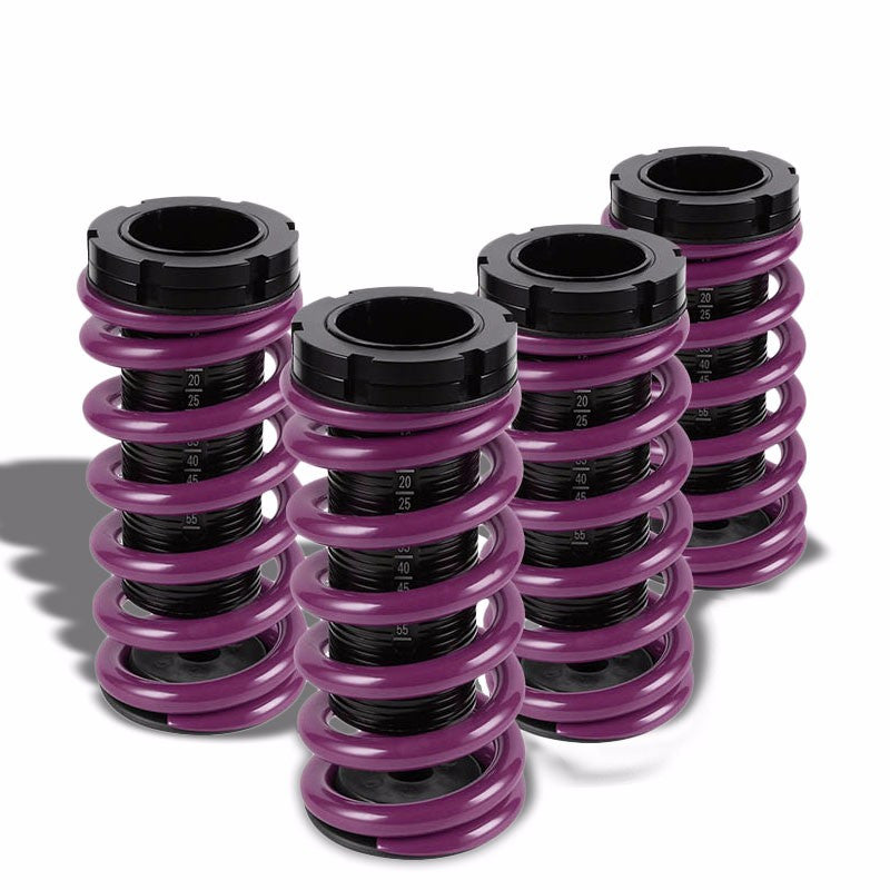 Front/Rear Scaled Black Coilover Purple Lowering Spring For 88-00 Civic EG/EJ/EK-Suspension-BuildFastCar