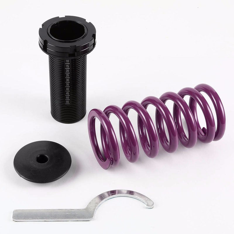 Front/Rear Scaled Black Coilover Purple Lowering Spring For 88-00 Civic EG/EJ/EK-Suspension-BuildFastCar