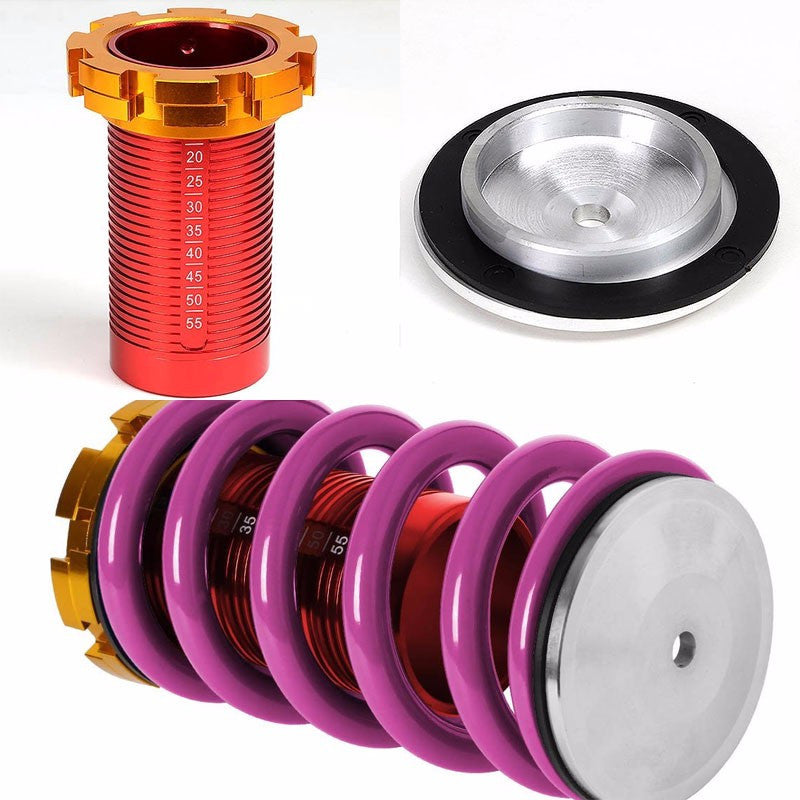 Front/Rear Red Scaled Purple Coilover Lowering Spring For 88-91 Civic/88-97 CR-X/90-01 Integra-Suspension-BuildFastCar