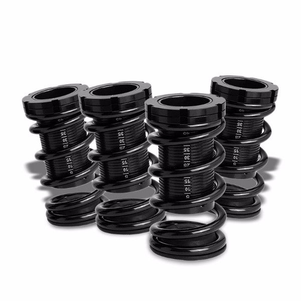 Front/Rear Scale Black Suspension Black Coilover Lowering Spring 1"-4" Drop For 88-00 Civic/Integra-Suspension-BuildFastCar