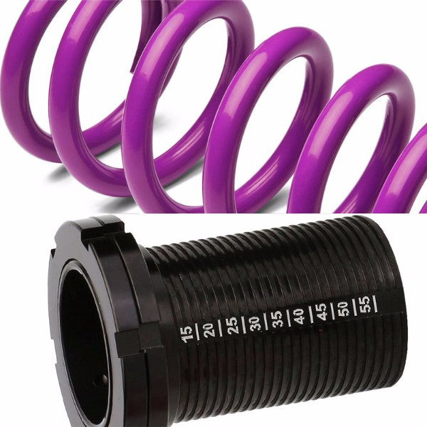 Front/Rear Scale Black Suspension Purple Coilover Lowering Spring 1"-4" Drop For 88-00 Civic/Del Sol-Suspension-BuildFastCar