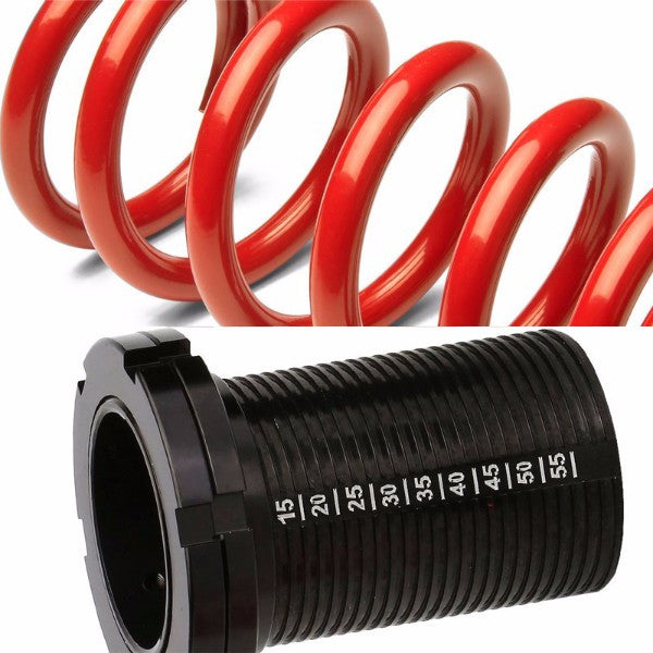 Front/Rear Scaled Black Suspension Red Coilover Lowering Spring 1"-4" Drop For 88-00 Civic/Integra-Suspension-BuildFastCar