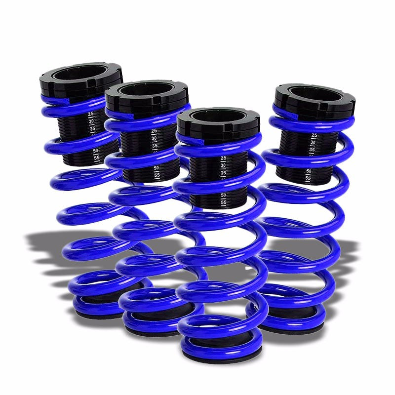 Front/Rear Scaled Black Coilover Blue Lowering Spring For 85-98 VW Golf/Jetta-Suspension-BuildFastCar