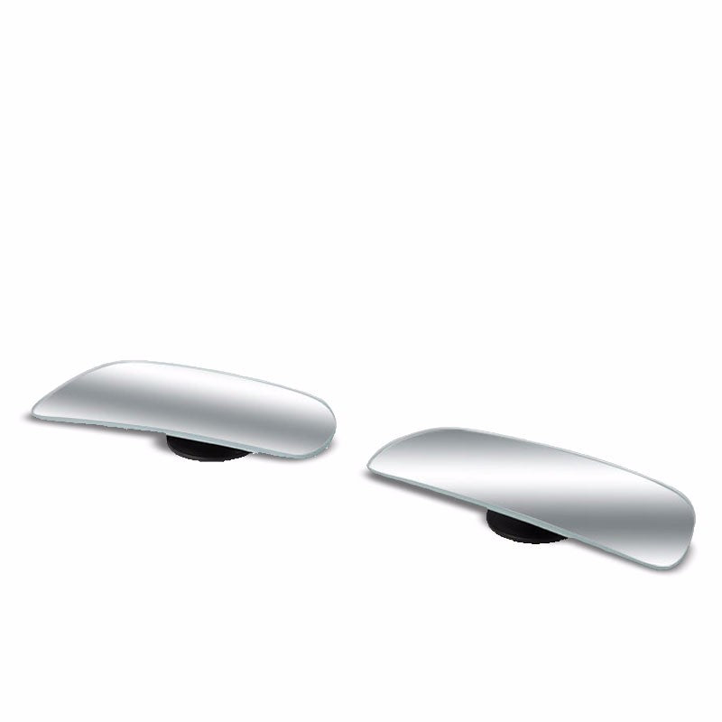 2x Rectangular Swivel Stick-On Car Wide Angle Convex Rear Blind Spot Side Mirror-Exterior-BuildFastCar