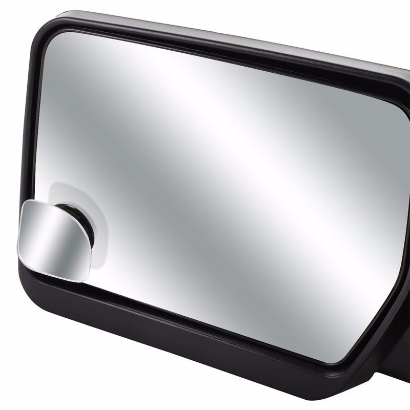 2x Round Edge Square Swivel Wide Angle Convex Safety Rear Blind Spot Side Mirror-Exterior-BuildFastCar