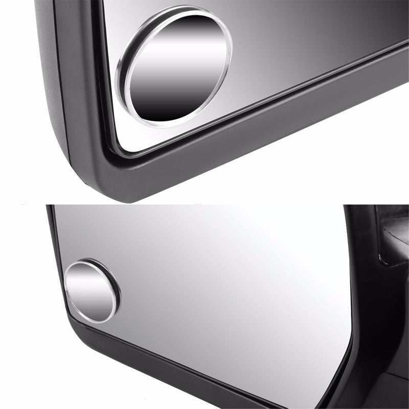 2x Circle Swivel Base Car/SUV Wide Angle Convex Back View Blind Spot Side Mirror-Exterior-BuildFastCar