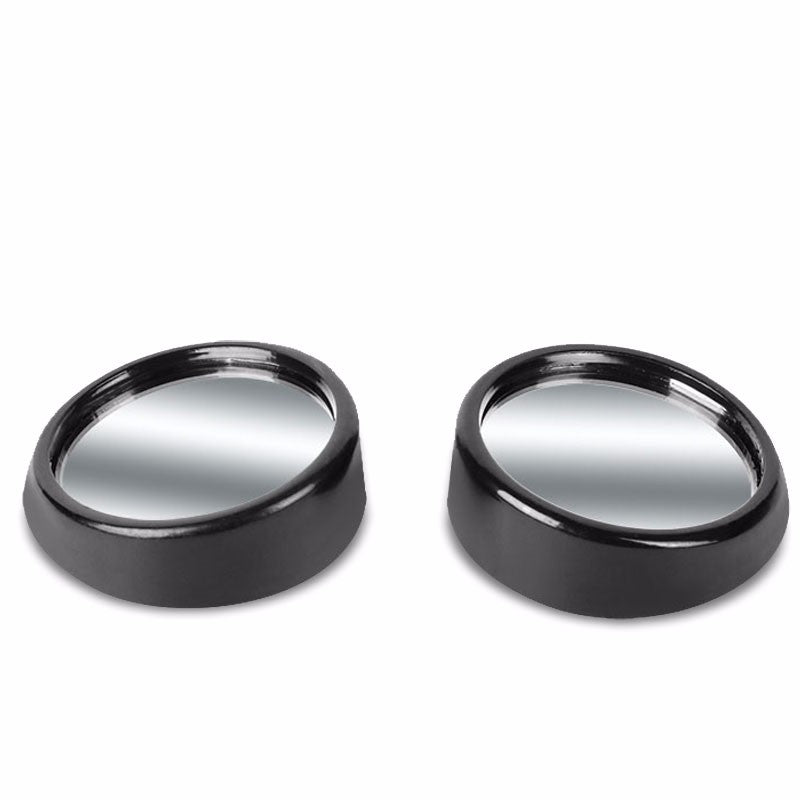 2x Circle Black Bezel Swivel Car/SUV Wide Angle Rear View Blind Spot Side Mirror-Exterior-BuildFastCar