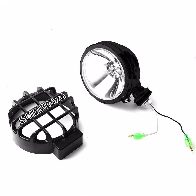 6" Round Black Body Housing Clear Fog Light/Super 4x4 Offroad Guard Work Lamp-Exterior-BuildFastCar