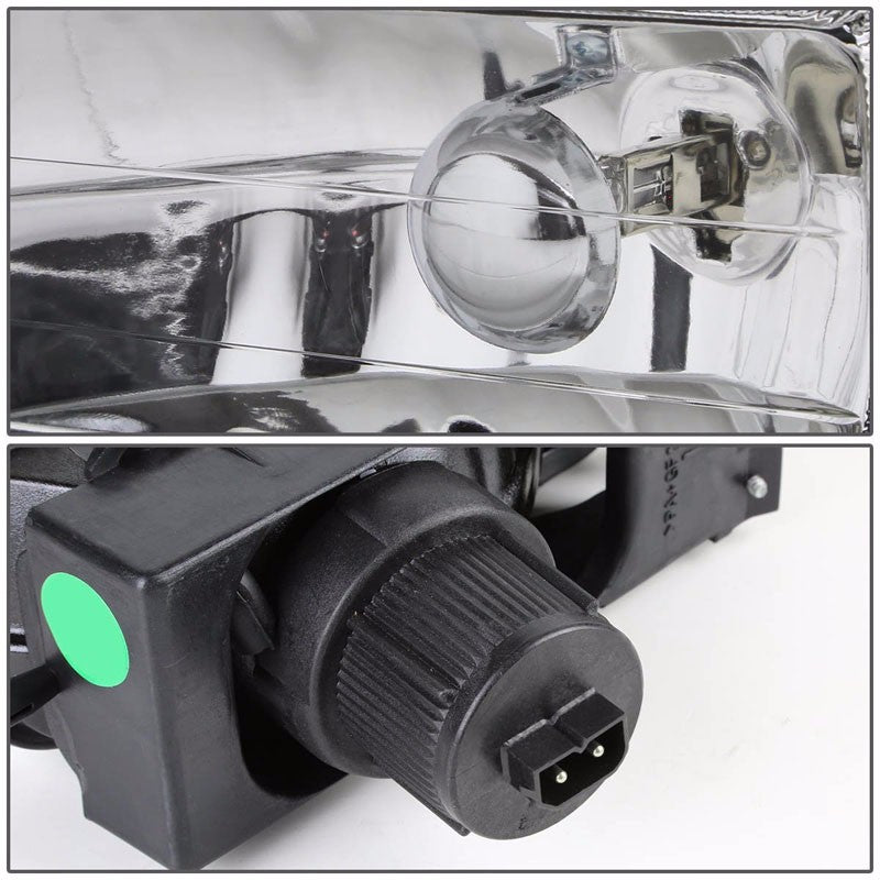 Chrone Housing Clear Lens Driving Bumper Fog Light/Lamp For BMW 92-99 3-Series