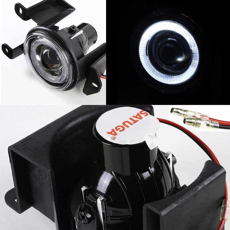 Halo Projector Clear Lens Housing Bumper Fog Light/Lamp For GMC 01-06 Yukon