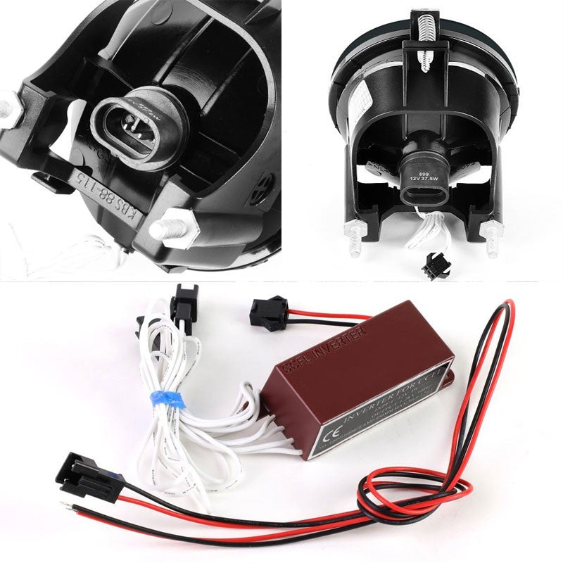 Smoke OE Bumper Halo Ring Fog Light Lamp +Bulb03-05 Dodge Neon 2.0L BFC-FOLK-NS-CCFL-DOG03NEONSM