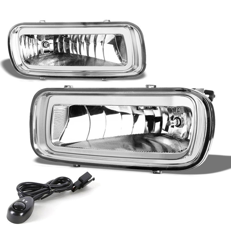 Clear Chrome Bumper Fog Light/Lamp Ford 2004-2005 F-150 BFC-FOLK-T048CH
