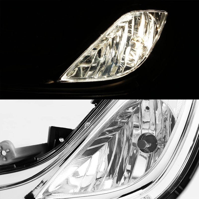 Clear Chrome Bumper Fog Light/Lamp Hyundai 2012-2016 Accent BFC-FOLK-ZTL133CH