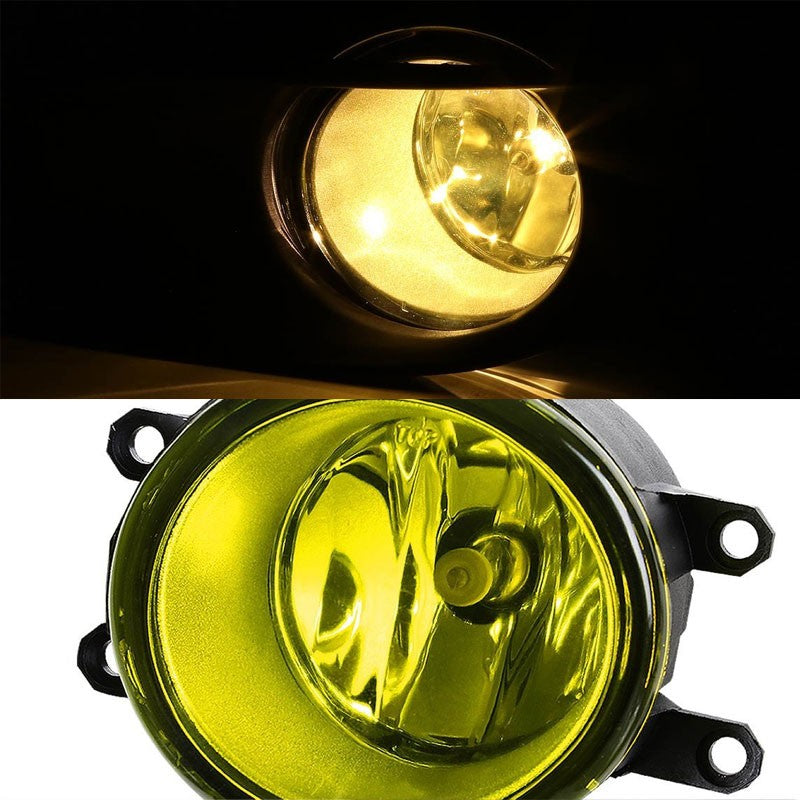 Amber Lens Chrome Housing Front Bumper Fog Light/Lamp For Toyota 09-11 Yaris
