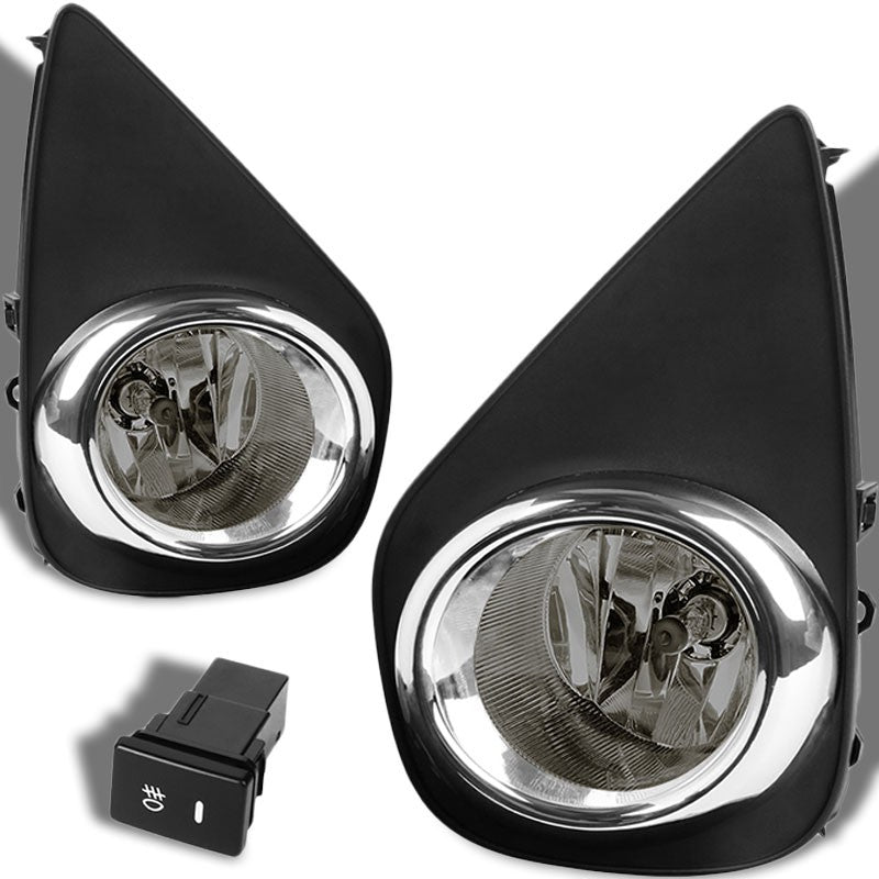 Smoke OE Bumper Fog Light with Bezel Toyota 15-16 Yaris XP130 2 3 DR BFC-FOLK-SW-BZ-TOY15YAR24DSM