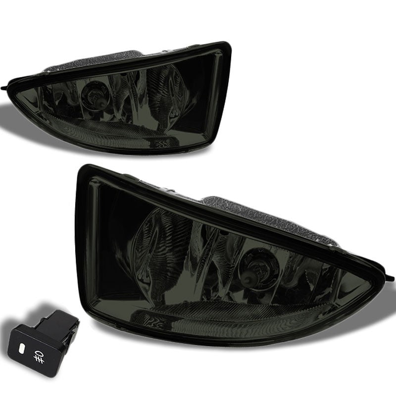 Smoke Fog Light with Bezel Honda 04-05 Civic 4DR DX 2DR HX EM2 ES1 ES2 BFC-FOLK-SW-BZ-HON04CIVDXHXSM