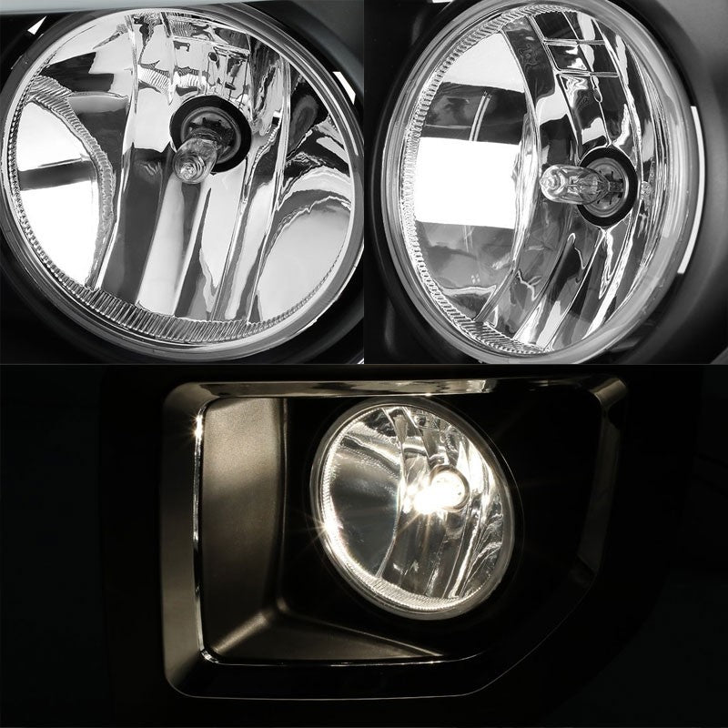 Clear Lens Bumper Fog Light Lamp w/Bezel +Switch For 15-16 Sierra 25HD/35HD