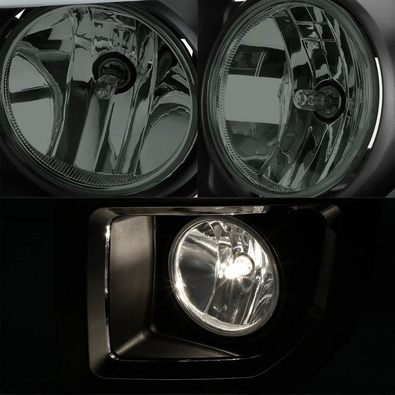 Smoke Lens Bumper Fog Light Lamp w/Bezel +Switch For 15-16 Sierra 25HD/35HD