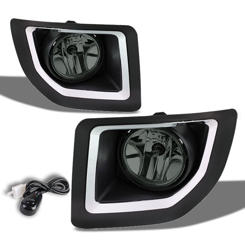 Smoke OE Bumper Fog Light with Bezel GMC 15-16 Sierra 2500HD 3500HD BFC-FOLK-SW-BZ-GMC15SIE2535HDSM