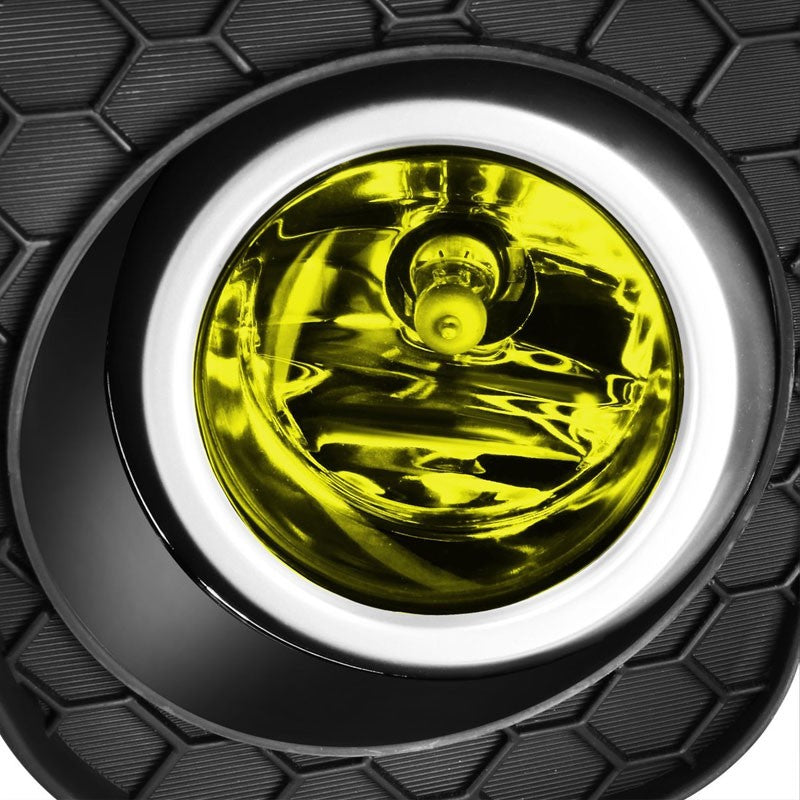 Yellow Amber Fog Light with Bezel Honda 13-15 Accord 2DR Coupe CT1 CT2 BFC-FOLK-SW-BZ-HON13ACC2DAM