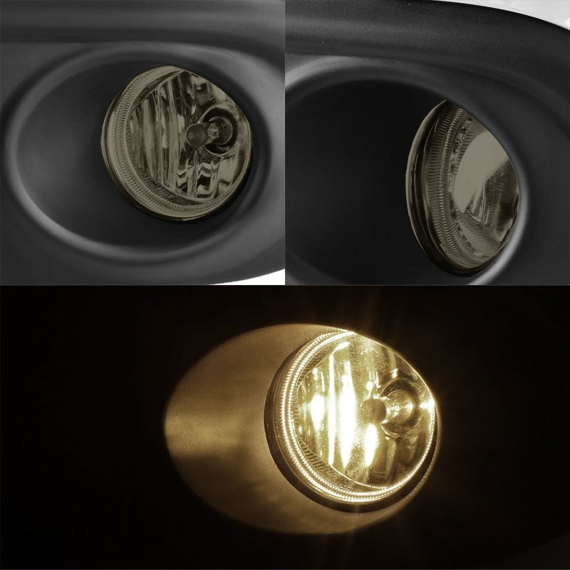 Smoke Lens OE Front Bumper Fog Light Lamp+Bezel +Switch For 16 Civic 2/4DR