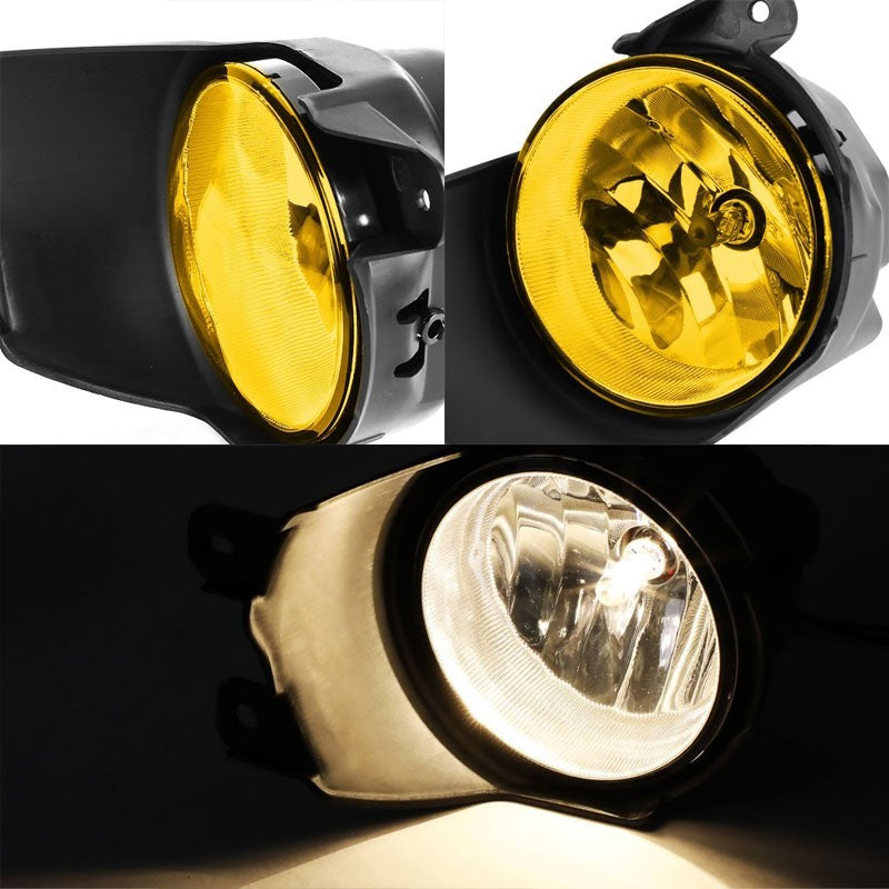 Yellow Amber OE Bumper Fog Light with Bezel Toyota 08-16 Sequioa BFC-FOLK-SW-BZ-TOY08SEQAM